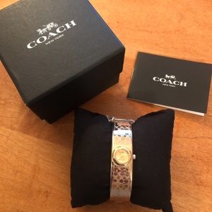Coach Scout Gold Tone Bangle Watch